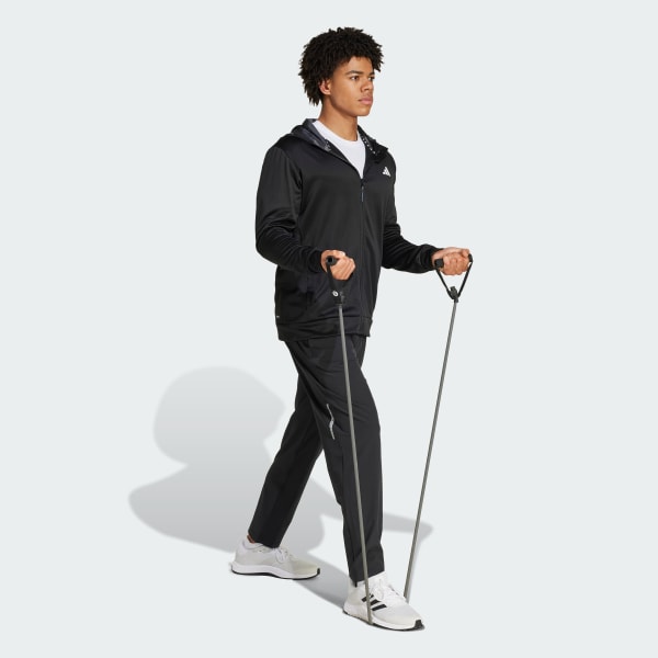 Black Train Essentials Camo Full-Zip Hoodie