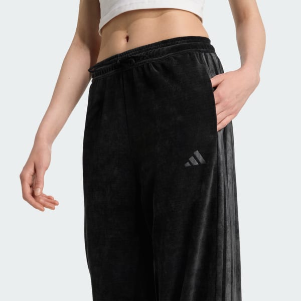 adidas Tiro Velour Open-Hem Pants - Black | Free Shipping with