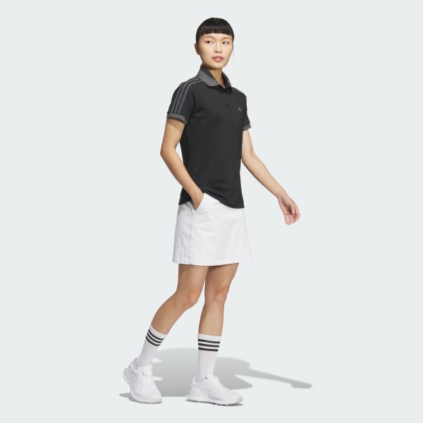 Black 3-Stripes HEAT.RDY Short Sleeve Polo Shirt