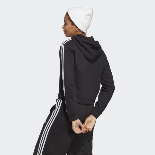 Adidas originals sudadera con capucha striped crop on sale