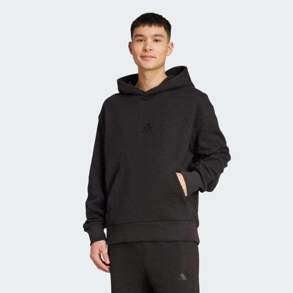 Black ALL SZN Waffle Knit Hoodie
