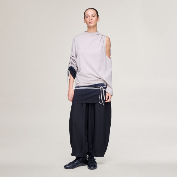 Marron T-SHIRT Y-3 DIP DYE CINCHED DRAPE