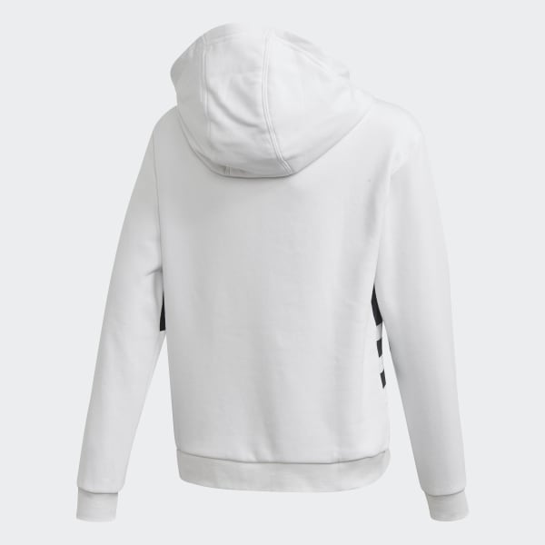 adidas big trefoil hoodie white