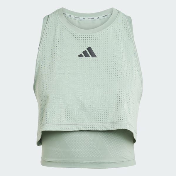 Verde Playera sin Mangas de Entrenamiento 2 en 1