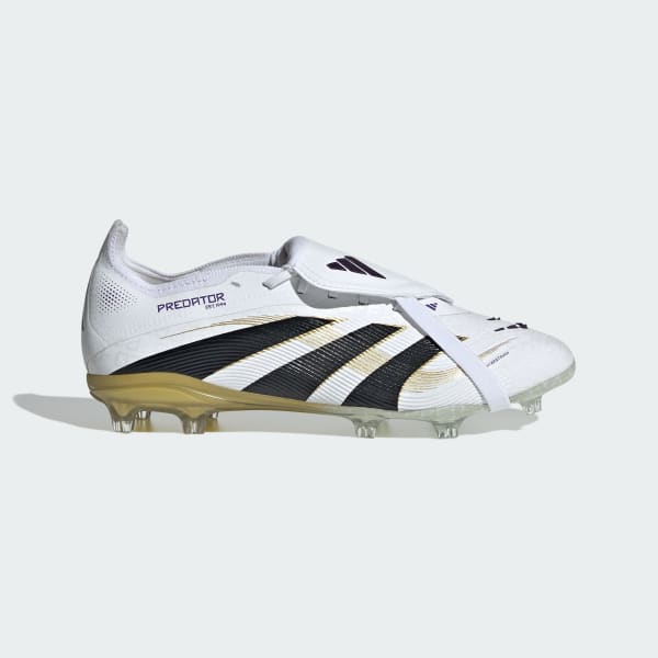 Blanco Bota de fútbol Predator Elite Fold-Over Tongue césped natural seco (Adolescentes)