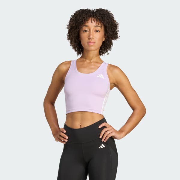 Train Essentials 3-Stripes Crop Tank Top
