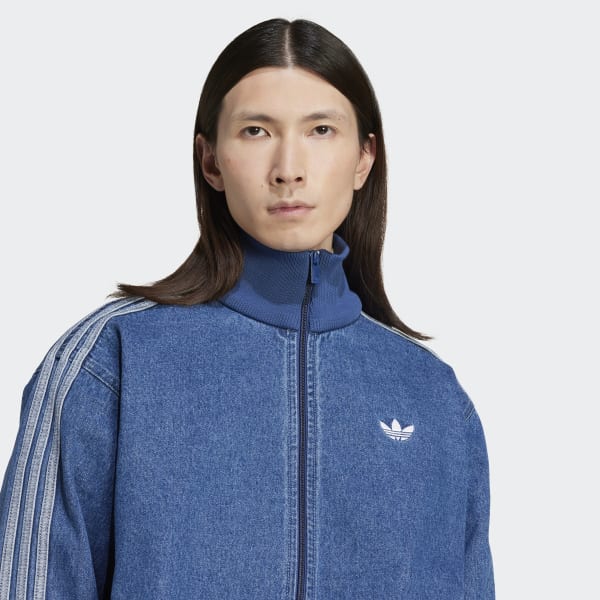 新品(試着のみ)アディダス デニム ファイヤーバード トラックトップ メンズS アディダス アディカラー デニム ファイヤーバード トラック