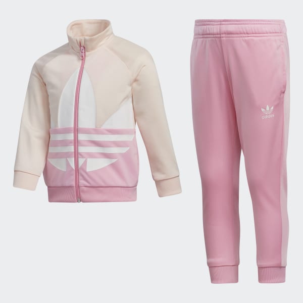 adidas Adicolor Large Trefoil Track Suit - Pink | adidas Australia