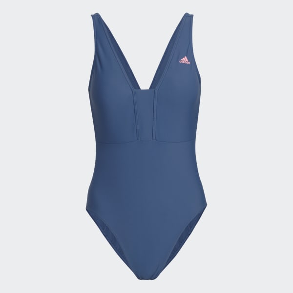 Niebieski Iconisea 3-Stripes Swimsuit C1571