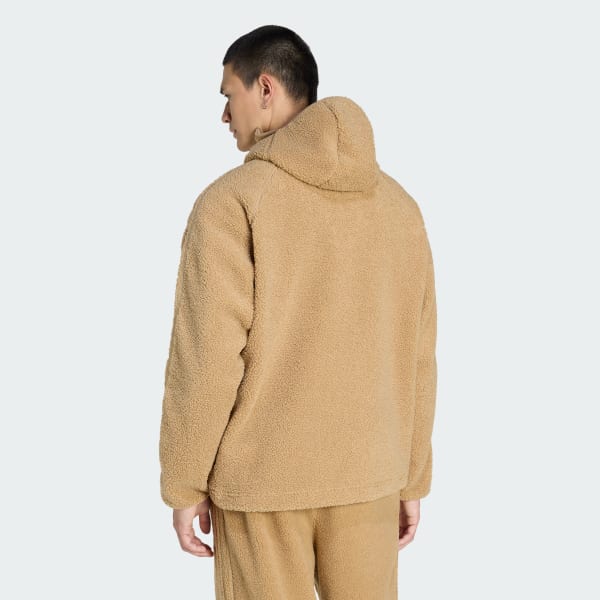 Brun BORG FLEECE TEAMGEIST 1/4 ZIP HÆTTETRØJE