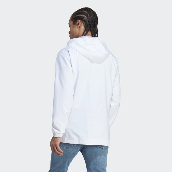 Blanco Corta Viento Real Madrid Estampado