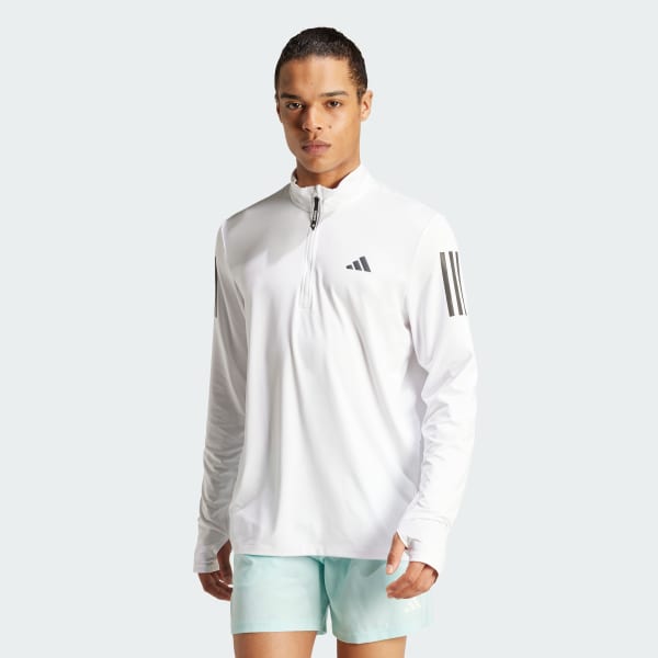 Hvit Own the Run Half-Zip Treningsoverdel