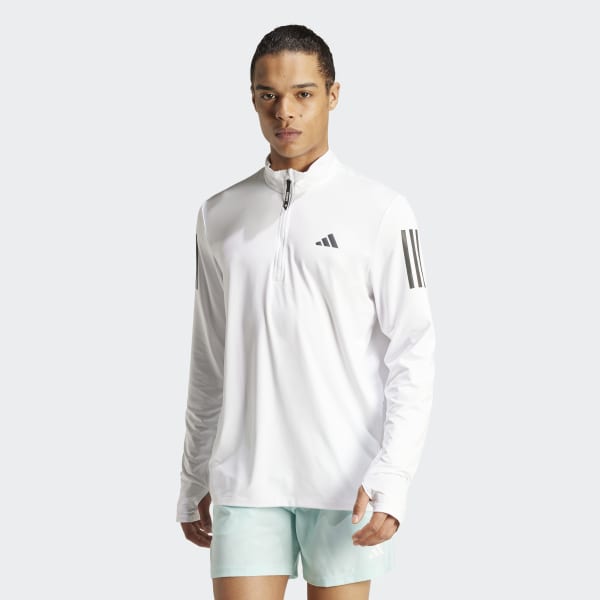adidas Own the Run Half-Zip Track Top - White | adidas India