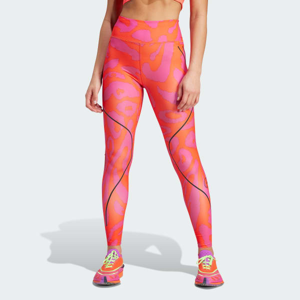 Naranjo Calzas Largas de Running TruePace adidas by Stella McCartney Tiro Medio