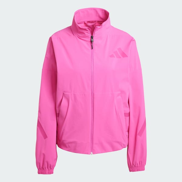 adidas Z.N.E. Woven Full-Zip Track Top - Pink | Free