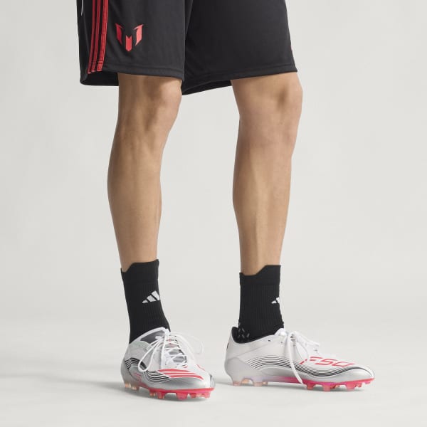 adidas F50 Messi Elite Firm Ground Cleats - White | Free Shipping