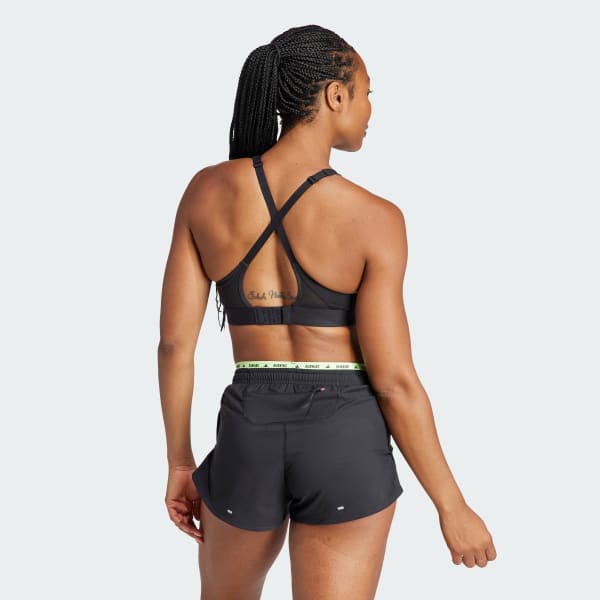 Negro Top Deportivo Ultimate Run Soporte Medio