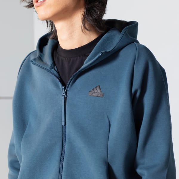Jaqueta com Capuz Ziper Z.N.E. Premium Turquesa adidas adidas Brasil