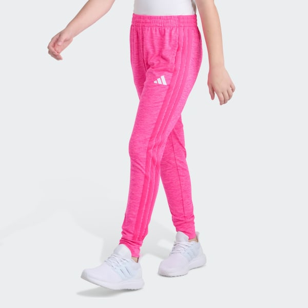 Pink Elastic Waistband 3-Stripe Mélange Jogger

