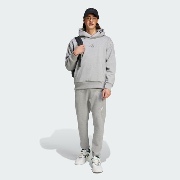 adidas ALL SZN Fleece Regular Tapered Pants - Grey | Free