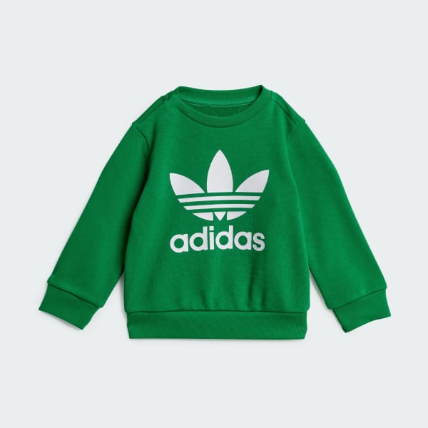 Adidas originals infant green crew and joggers set best sale