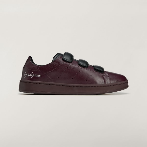 Burgundy Y-3 Stan Smith Hook-And-Loop