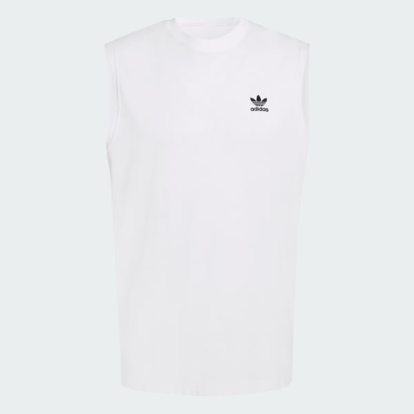 White TREFOIL ESSENTIALS SLEEVELESS Tank Top 
