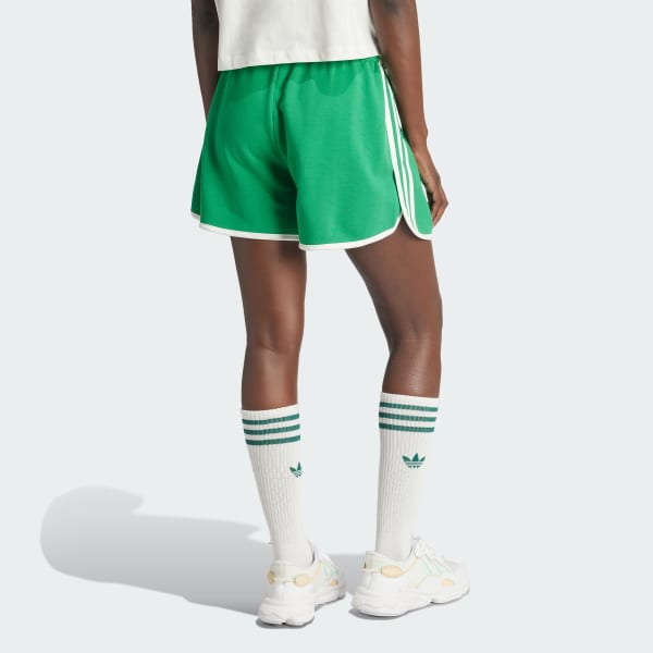 Green Fashion Graphics Floral Shorts