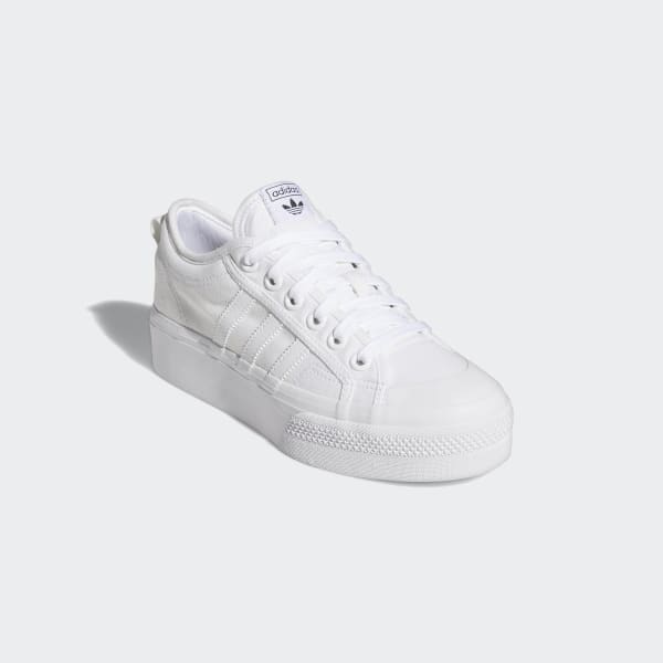Bianco Scarpe Nizza Platform