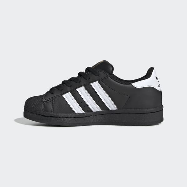 adidas superstar grade school black