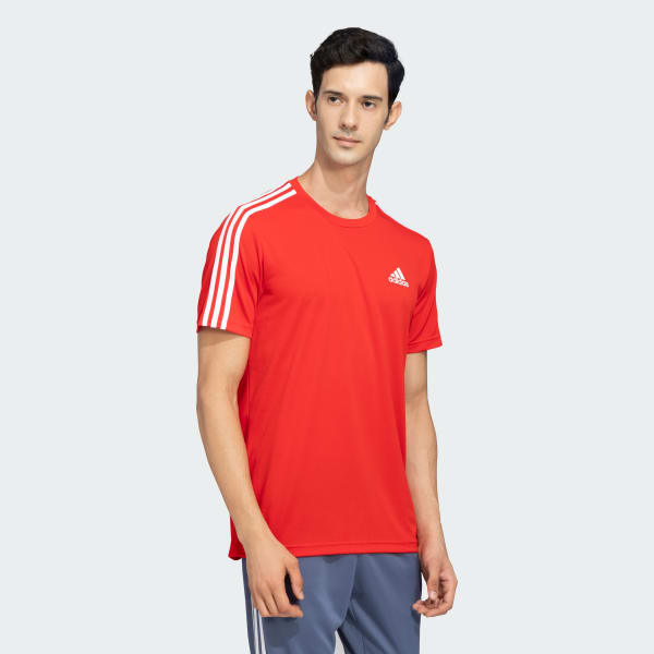 Red 3 STRIPES TEE