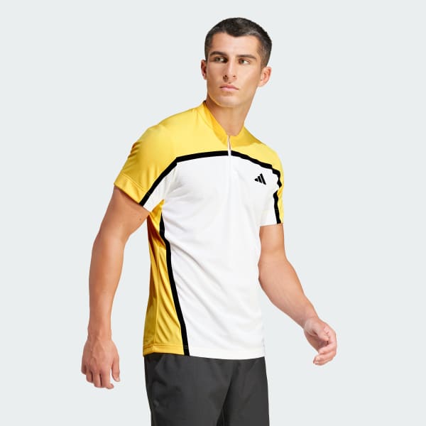 White Tennis HEAT.RDY Pro FreeLift Henley Polo Shirt