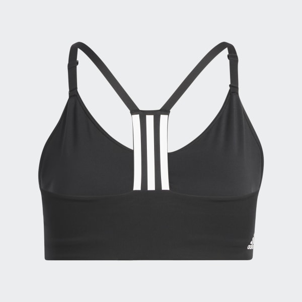 Black adidas Aeroimpact Training Light-Support Bra (Plus Size)