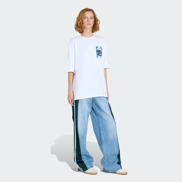 สีขาว เสื้อยืด adidas ORIGINALS GFX SSTR