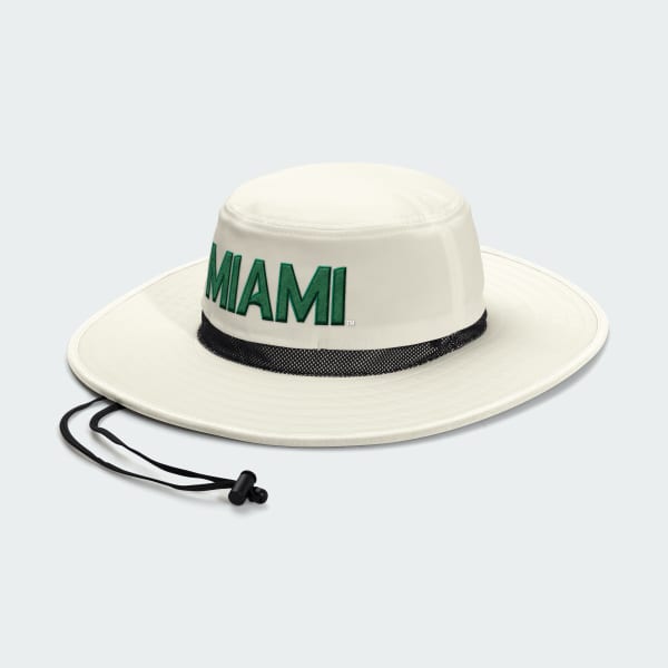 White Miami Hurricanes Wide Brim Sunhat