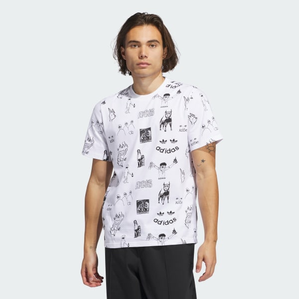 Adidas printed t shirts cheap