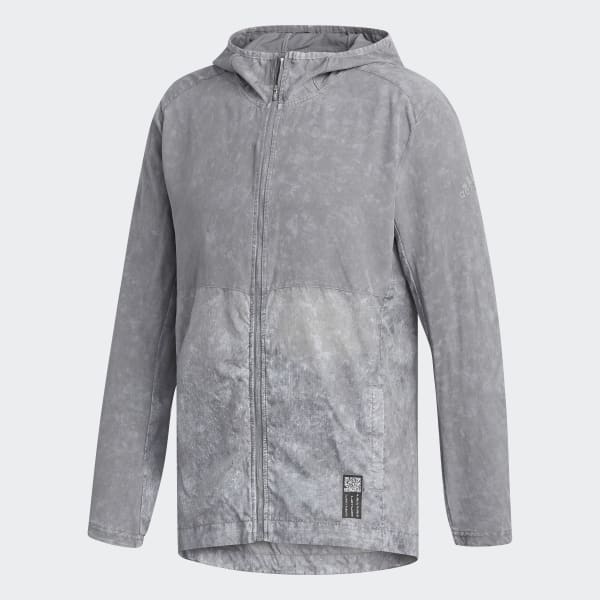 adidas white running jacket