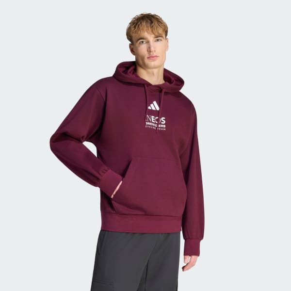 Burgundy MIKINA S KAPUCŇOU ESSENTIALS FLEECE INEOS GRENADIERS