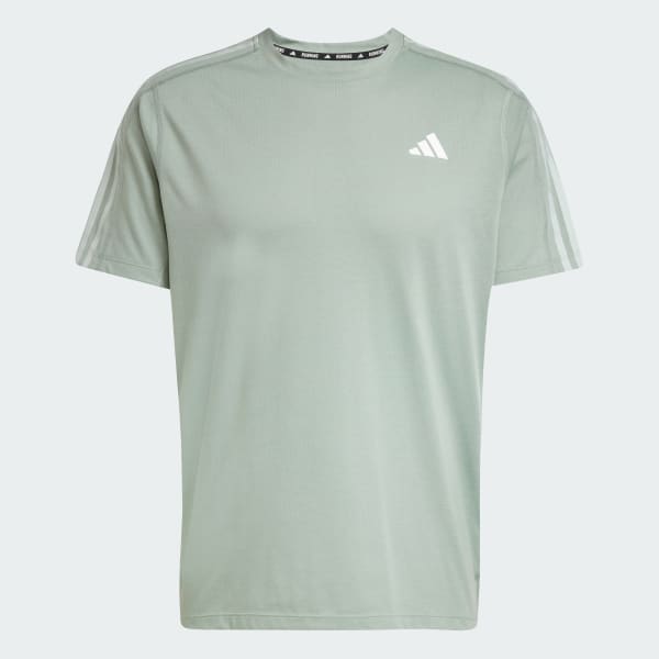 Green Own the Run 3-Stripes Tee
