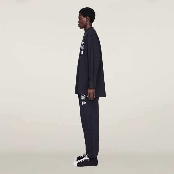 Sort Y-3 Long Sleeve Polotrøje