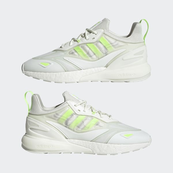 White ZX 2K Boost 2.0 Shoes LUY09