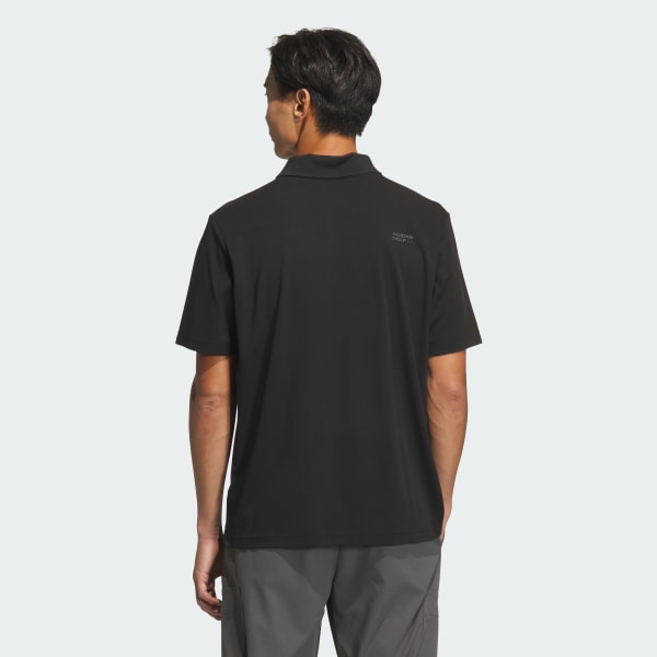 Đen Áo Polo Ngắn Tay Twistknit