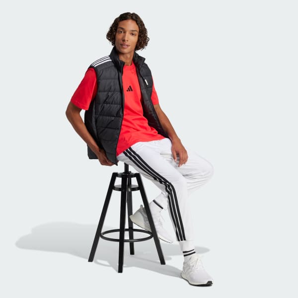 Rojo Playera de tejido de punto jersey Essentials con logo pequeño