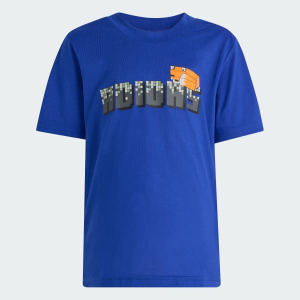 สีน้ำเงิน เสื้อยืดเทรนนิง ADIDAS MINECRAFT