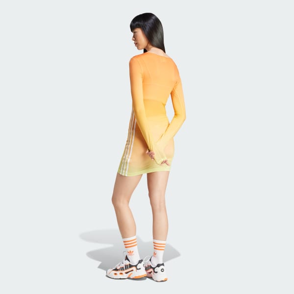 Multicores Minivestido Manga Longa Estampado adidas Originals