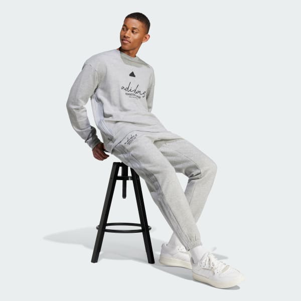 Szary Brand Love Fleece Joggers