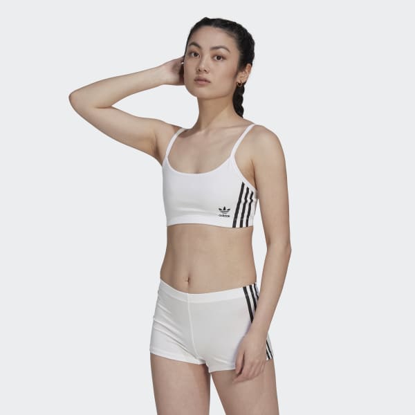adidas Adicolor Comfort Flex Cotton Bralette Underwear - White, Women's  Lifestyle