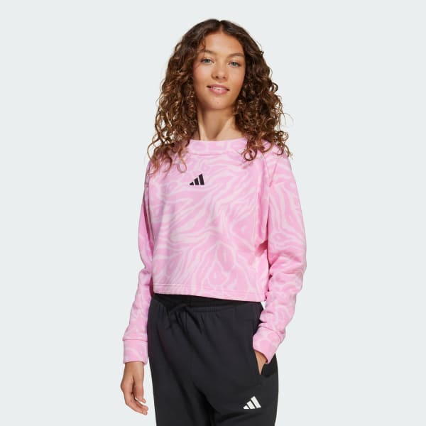 roze Future Icons Kort Sweatshirt