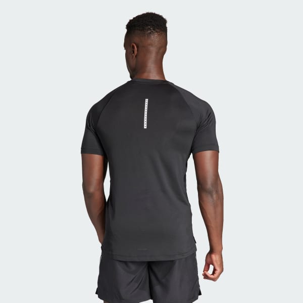 Negro Camiseta de Entrenamiento Gym+
