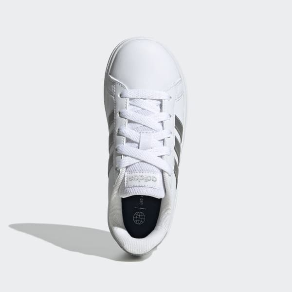 Vit Grand Court Lifestyle Tennis Lace-Up Skor